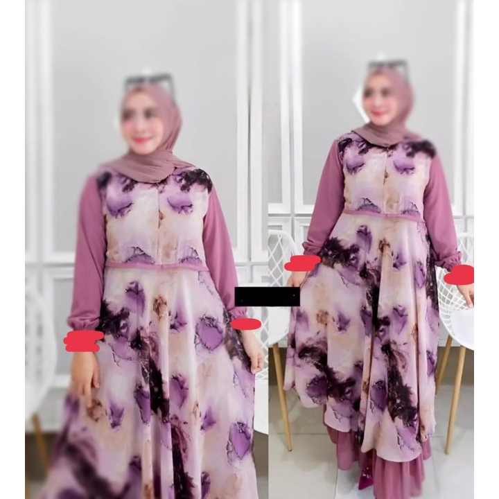 DRESS/GAMIS BENITA MAXY MOTIF ABSTRACT