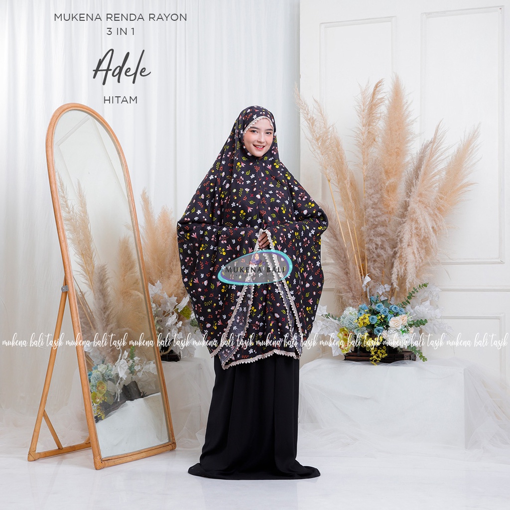 MUKENA BALI TASIK - MUKENA DEWASA RENDA RAYON 3 IN 1 ADELE