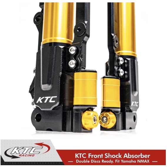 Tabung Shock Depan Plus Batang Double Disc Full CNC As Shock KTC Racing old new nmax