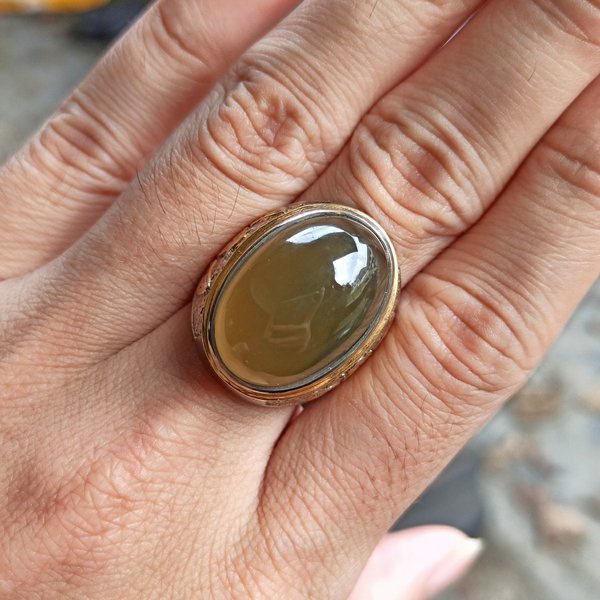 Batu Cincin  BATU AKIK NATURAL IDOCRASE BIO SOLAR ACEH GIWANG PGS264