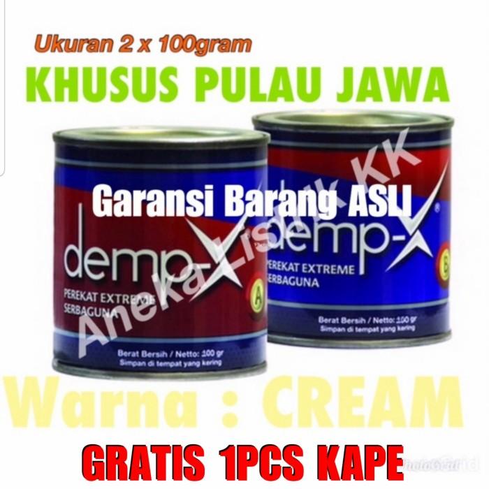 

DEMP X 100gram CREAM DEMPX Dempul extreme serbaguna lem empoxy 200gr