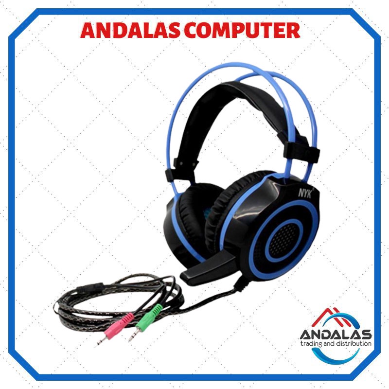 HEADSET HEADPHONE EARPHONE GAMING GAME NYK HS-N08 NEBULA AKSESORIES KOMPUTER LAPTOP HP PC