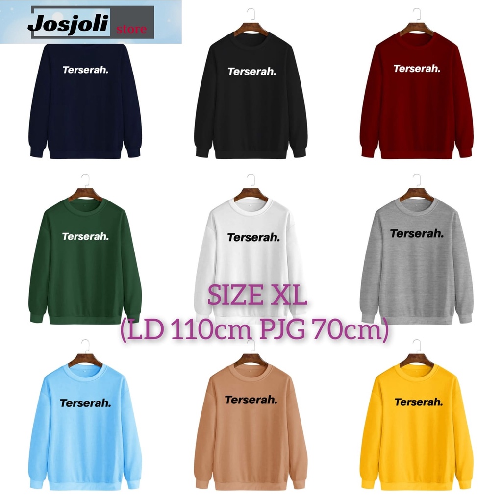 JOSJOLI_STORE/Baju Sweater Terserah/Atasan Pria Dewasa Lengan Panjang/L XL