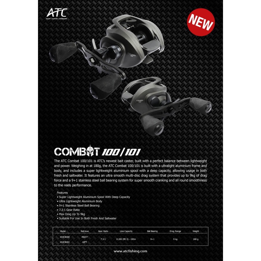 Reel pancing casting ATC Combat CB/100/101
