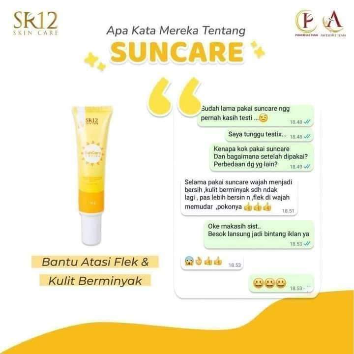 SUNSCREEN WAJAH SUNCARE SUNBLOCK SR12 LOTION ANTI BELANG PELINDUNG DARI SINAR UV A&amp;B PELEMBAB WAJAH