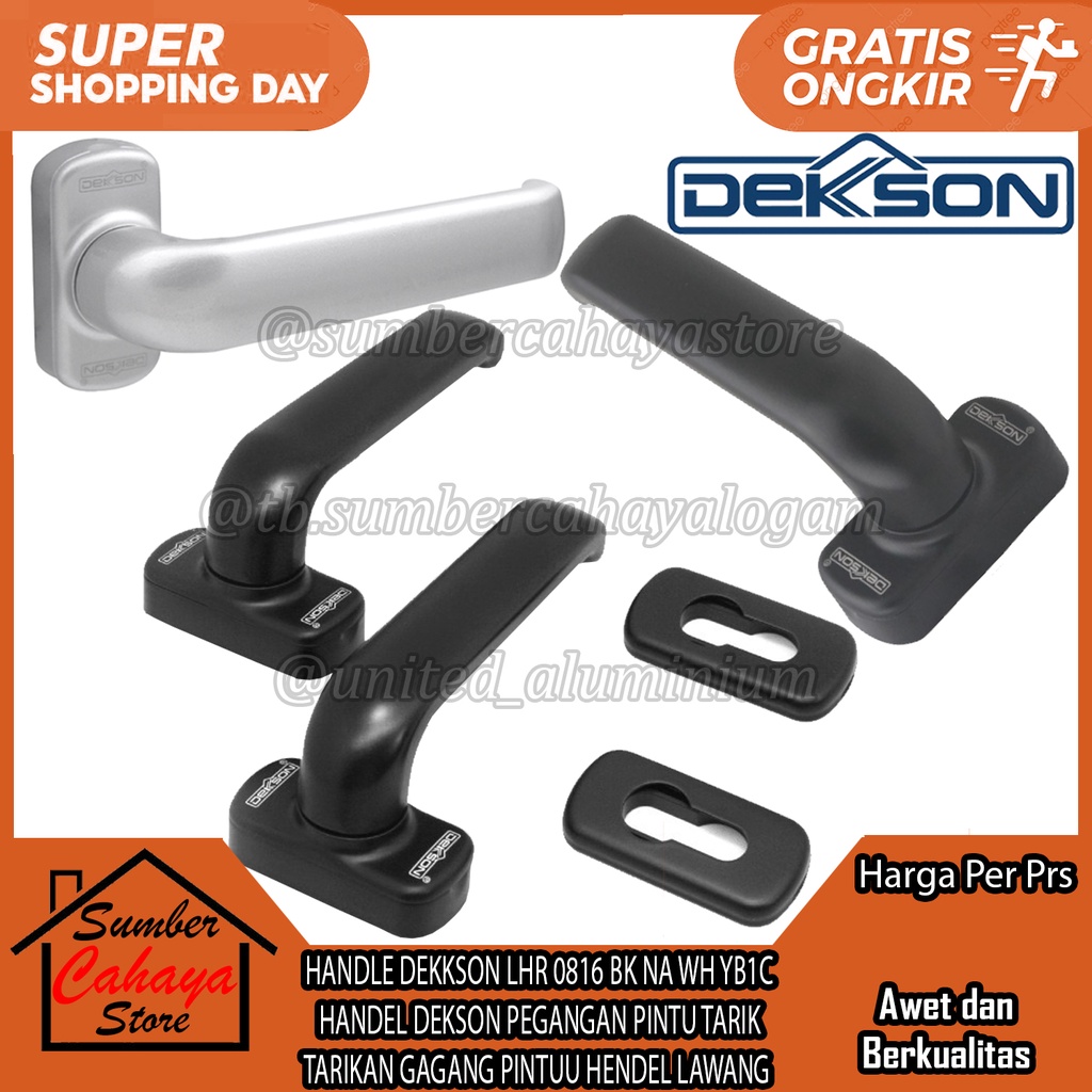 DEKKSON LHR 0816 Bk Gagang Pintu Alumunium Na Wh Yb1c Aluminium Handel Dekson Pegangan Lawang Tarik 