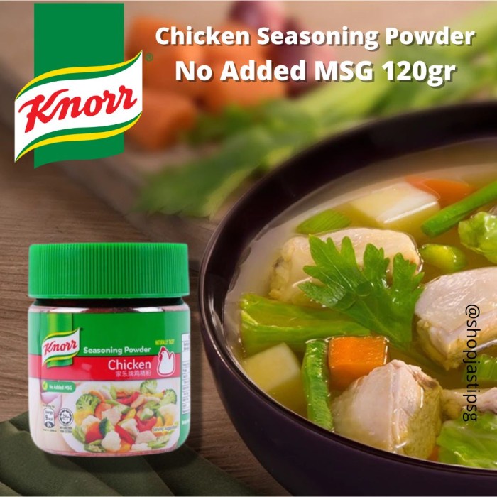 

HALAL Knorr Chicken Seasoning Powder No Added MSG 120gr Penyedap Rasa