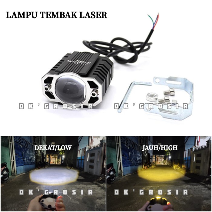 LAMPU TEMBAK SOROT LASER LED JAUH KUNING DEKAT PUTIH - IBRIGHT