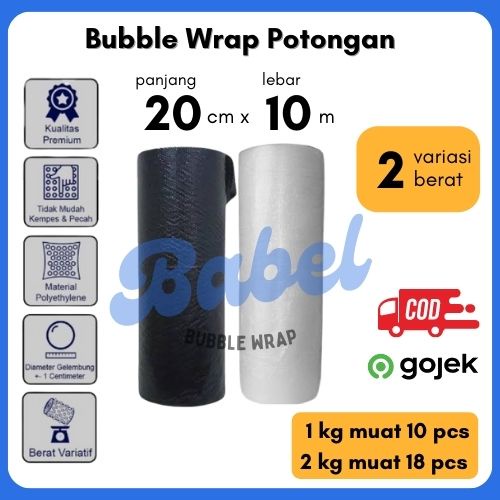 

[140gr] Bubble Wrap 20cm x 10m Termurah