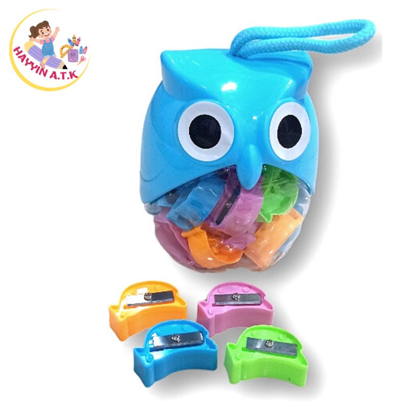 

Rautan Tabung Owl EX04 (24pcs) / Rautan Toples isi 24pcs / Rautan pensil