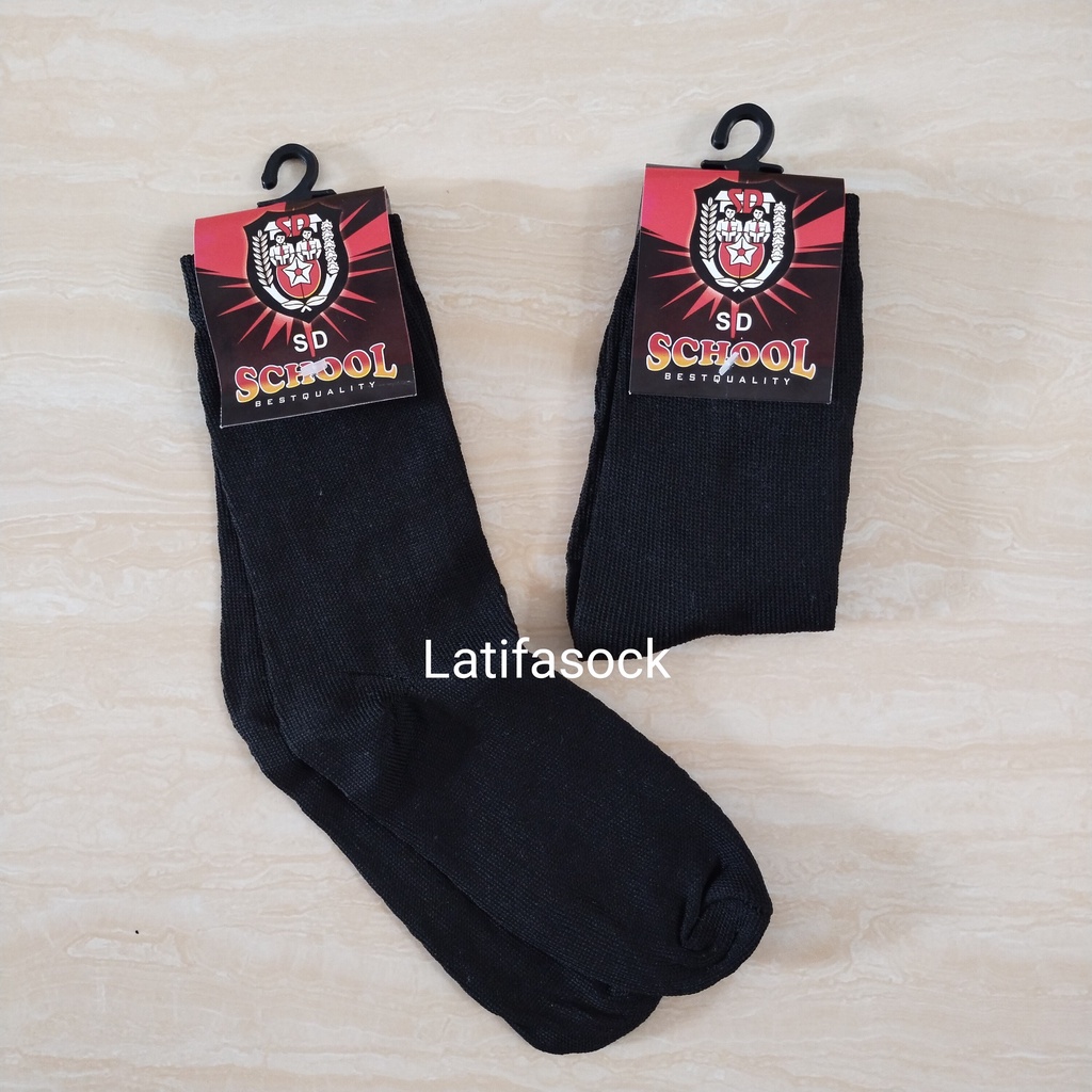 Kaos Kaki SD Sekolah Dasar Warna Hitam Polos