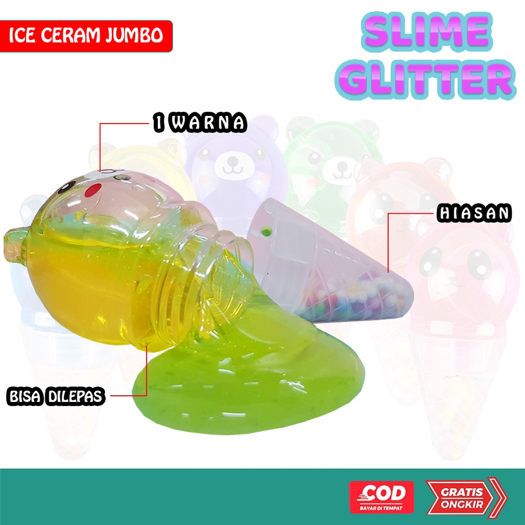 Mainan Anak Slime Ice Cream Jumbo / Mainan Slime Karakter lucu / Mainan Slime Termurah 11E