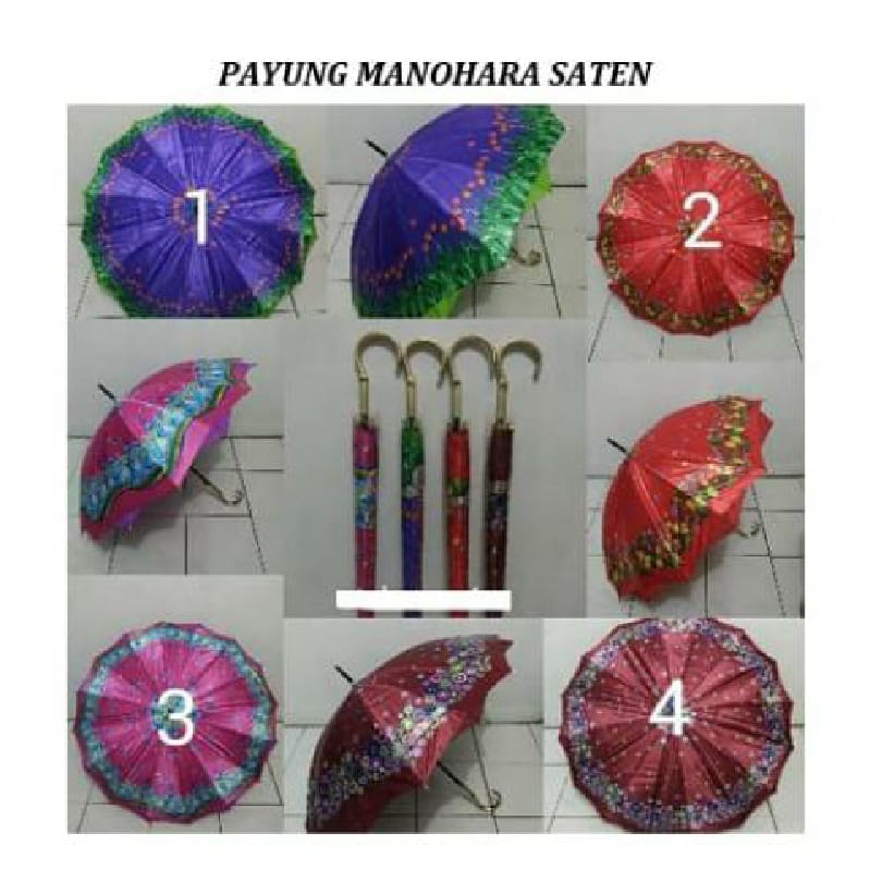 PAYUNG MOTIF BUNGA (MANOHARA SATEN)