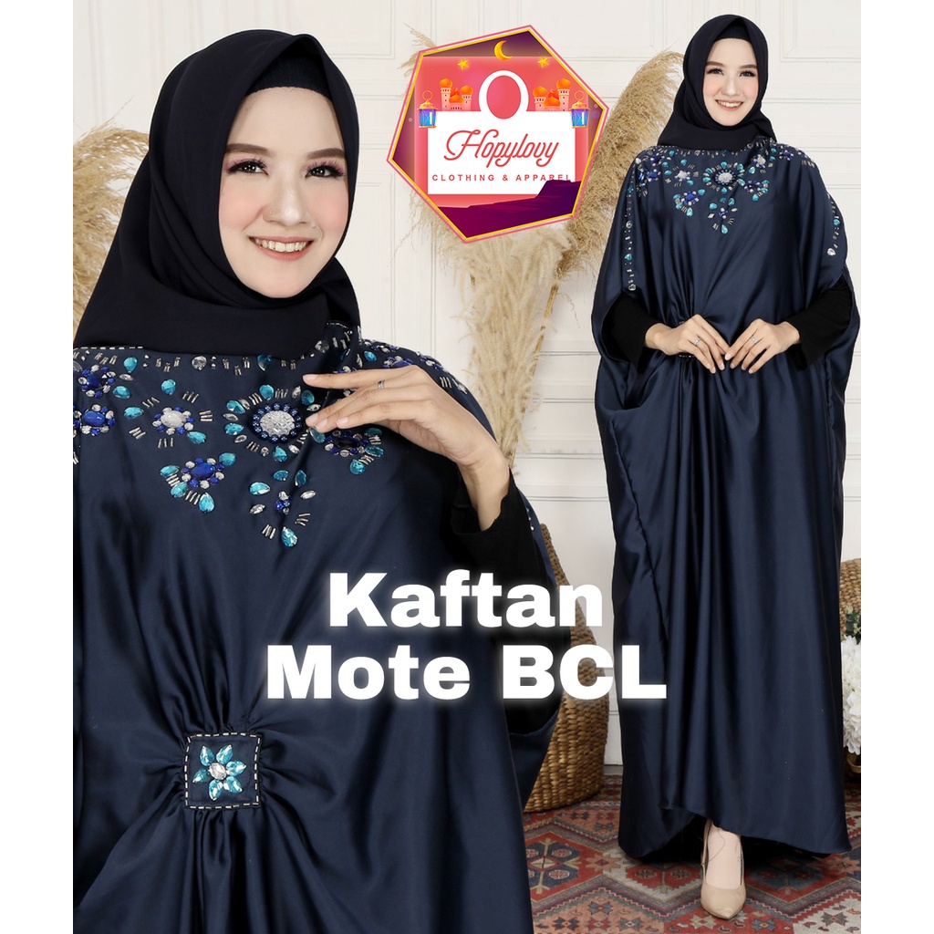 HOPYLOVY - Kaftan Lestari Manik &amp; Mote bahan Velvet Roberto