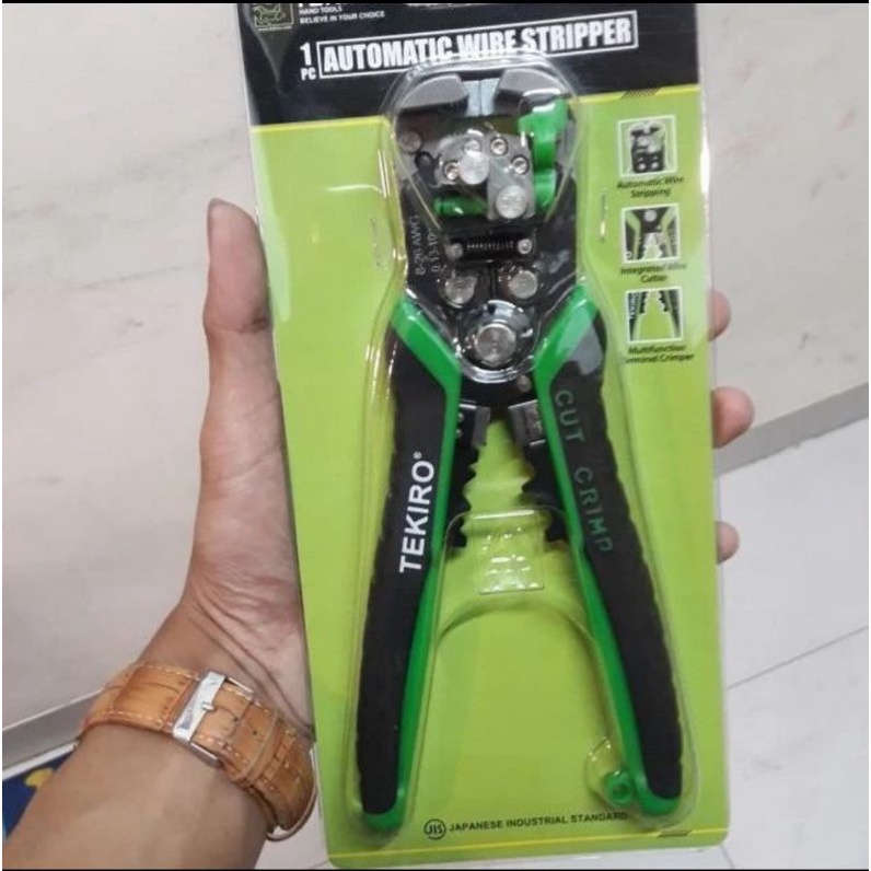 Tekiro tang pengupas kabel otomatis 8&quot; / automatic wire stripper 8 inch