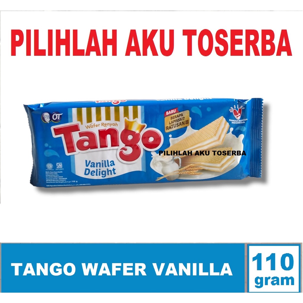 Tango Wafer VANILLA DELIGHT 110 gr - ( HARGA 1 KARTON ISI 24 pcs )