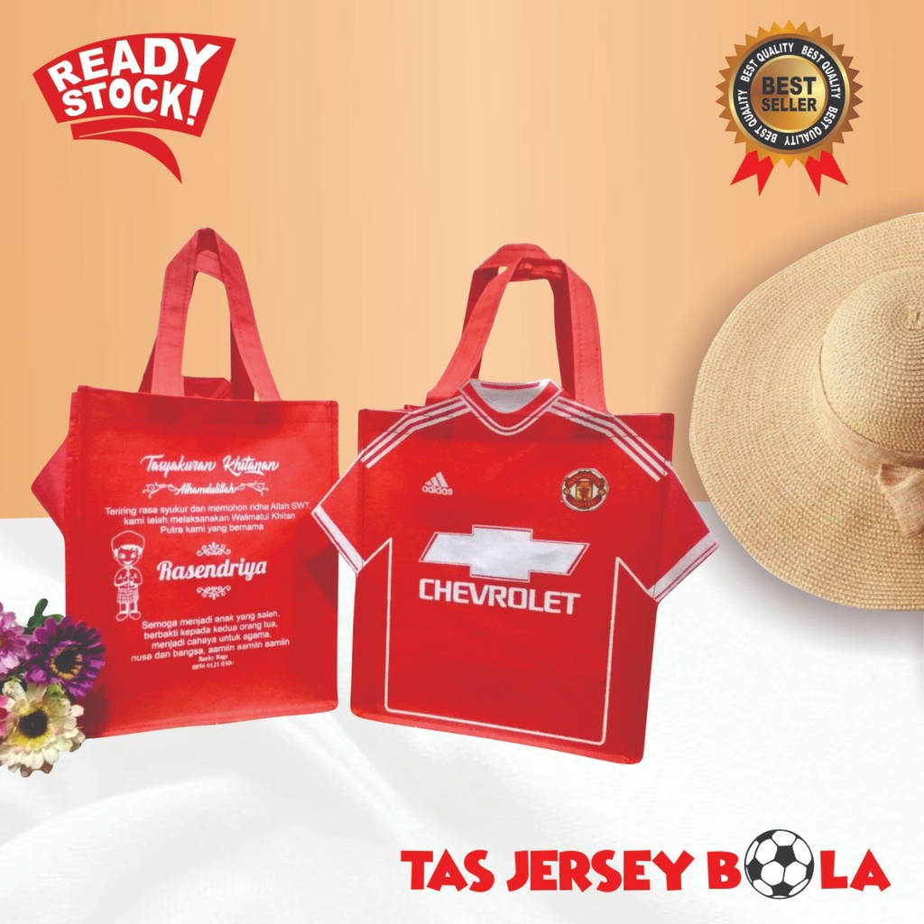 TAS JERSEY SOUVENIR KHITAN/TAS ULTAH JERSEY SABLON NAMA ANAK