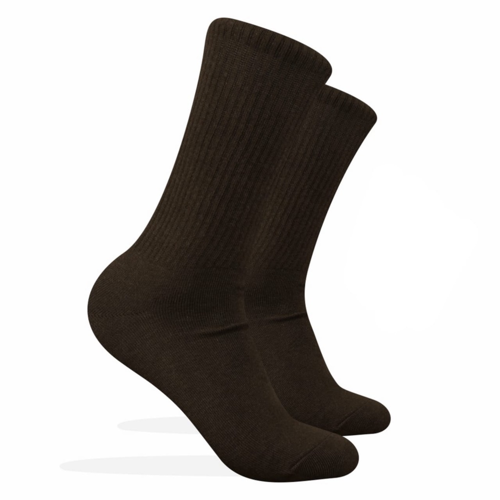 Kaos Kaki Polos Panjang Coklat Tua