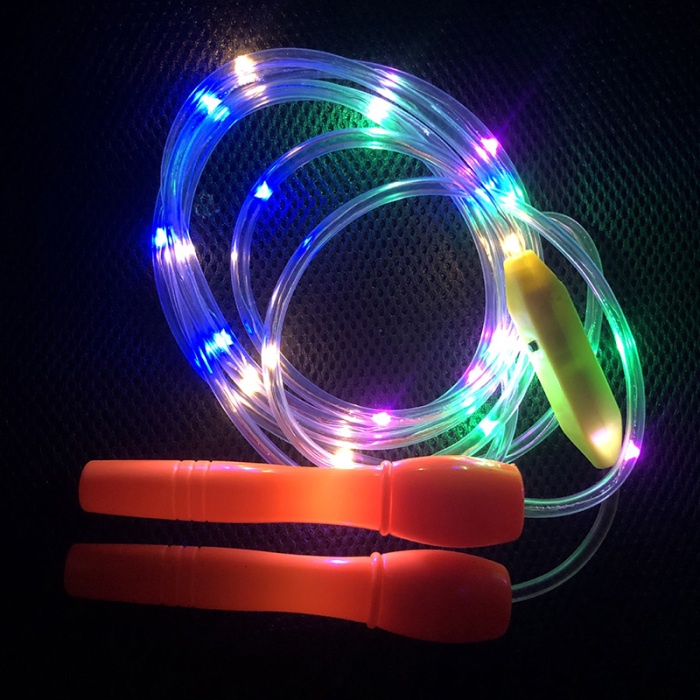 TALI Skipping anak LED Rainbow Tali Jump Rope Mainan Anak