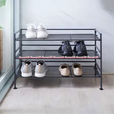 Masterspace Shoe Rack 3tier Rak Sepatu 3tingkat Rak Sepatu 3 Susun Rak Tingkat Warna Abu Abu Berbahan Kokoh Dan Kuat