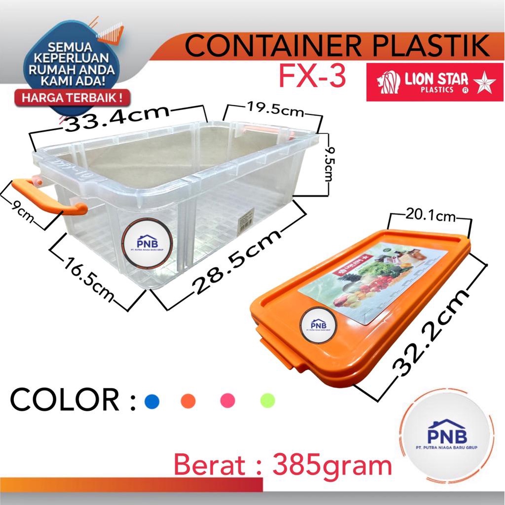 Kotak Box Container Serbaguna Clear Box NO 10 Lion Star FX-3