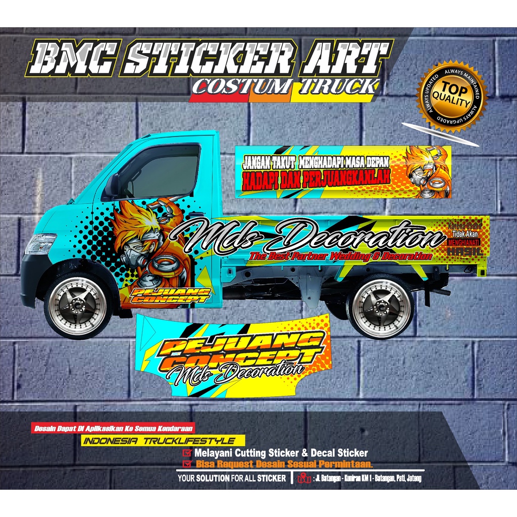 STICKER DECAL MOBIL PICKUP GRANMAX FULLBODY/STIKER VARIASI BLOK FULL PICKUP GRANAMAX PEJUANG CONCPT