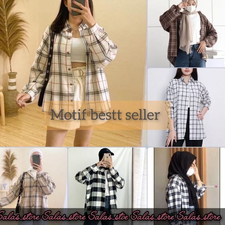 HARGA SPESIAL KIMBERLY PREMIUM KEMEJA FLANEL OVERSIZE//KEMEJA FLANEL WANITA