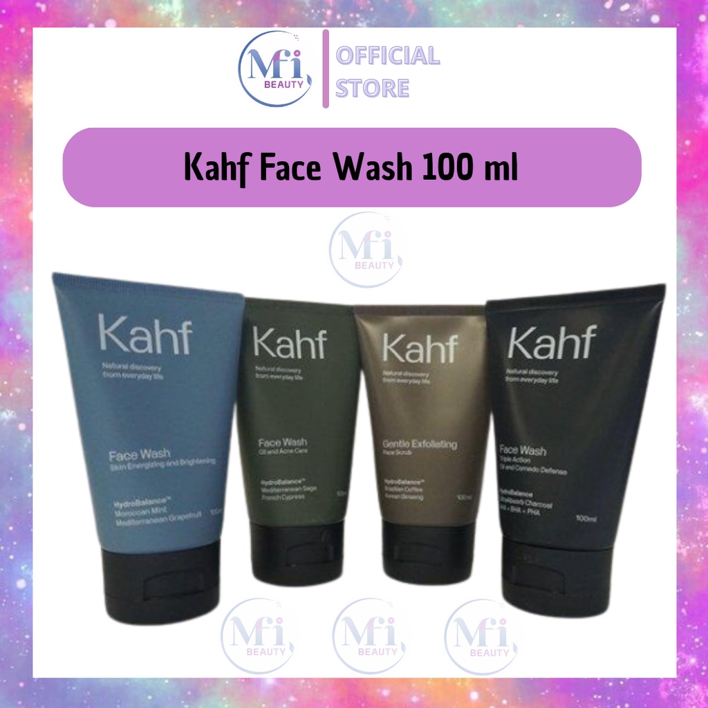 MFI - SEDIA SABUN CUCI MUKA BY KAHF //FACE WASH / FACIAL WASH | SABUN MUKA PRIA - 100 ML -LAWAN KOMEDO SANGAT AMPUHH