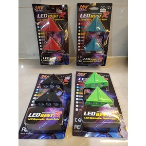 LAMPU LED STROBO segitiga MOBIL 5 TITIK 12V KEDIP BLITZ 2 buah