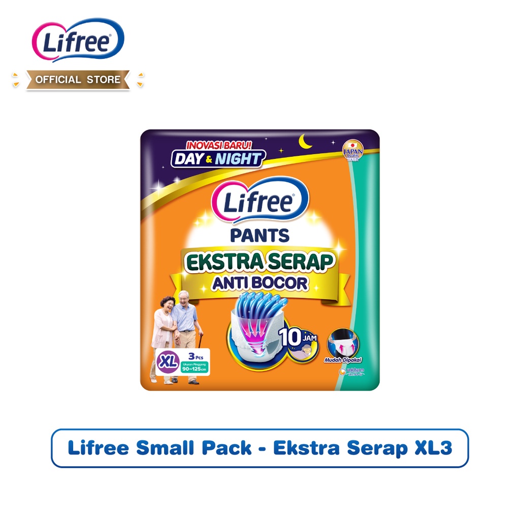 [SMALL PACK] Lifree Popok Dewasa Celana Ekstra Serap - XL 3