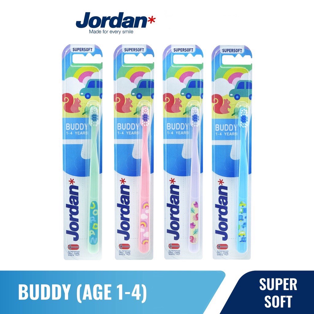 Jordan Oral Care Kids Buddy 1-4 Super Soft | Sikat Gigi