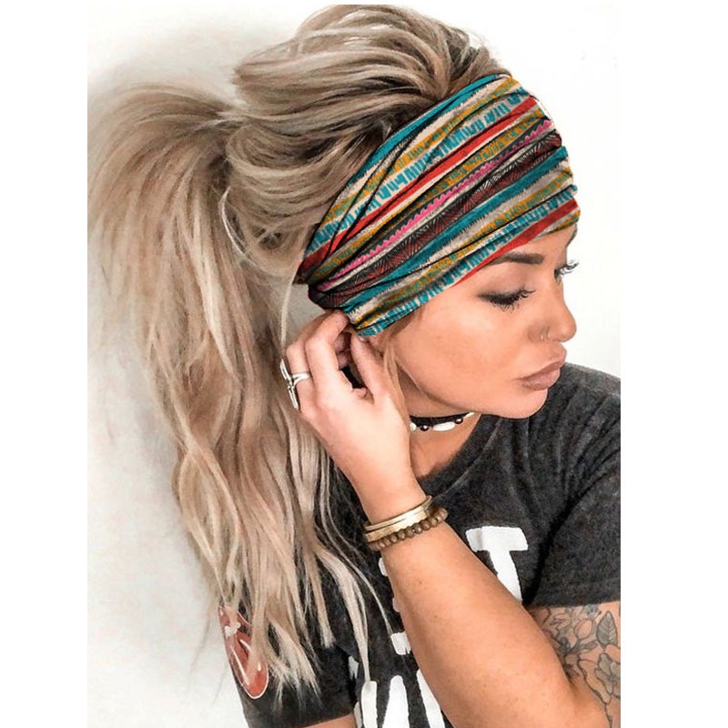 Bandana Hairband Headband Eropa Dan Amerika Gaya Panas Baru Topi Beanie Sorban Topeng Olahraga Luar Ruangan Dan Sorban Rekreasi Aksesoris Rambut Pita Rambut