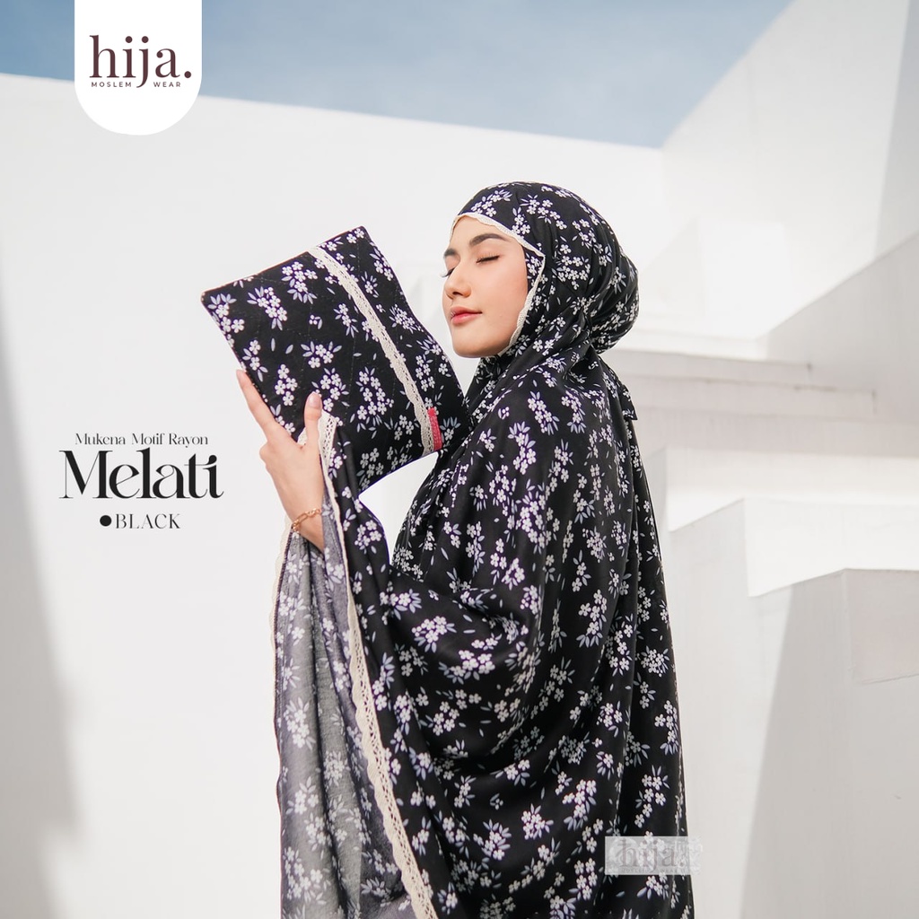Mukenah 2 in 1 Rayon Silk Floral Premium Mukena Motif Bunga Melati