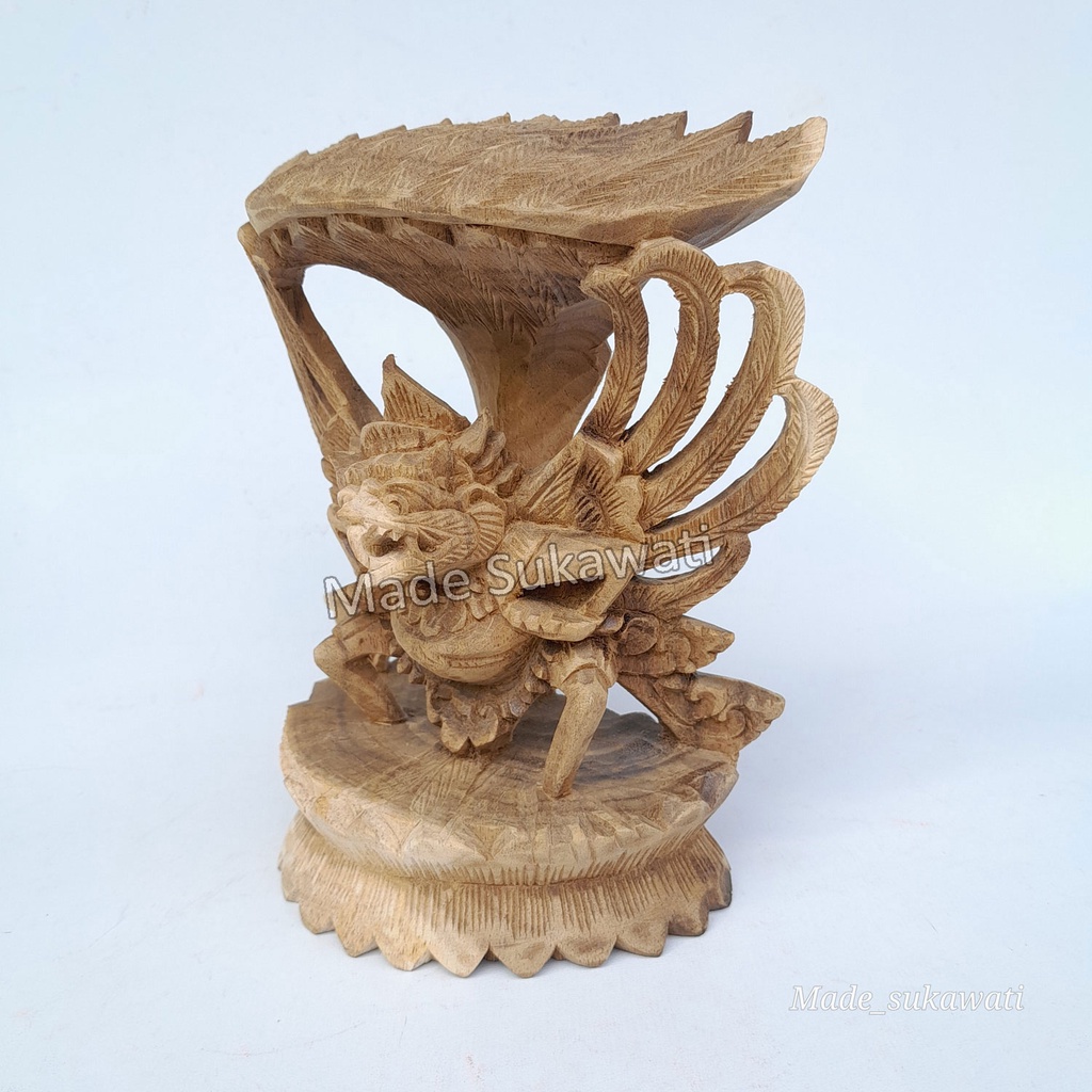 Patung Garuda Kayu 17cm kerajinan ukiran hiasan dekorasi handmade Bali