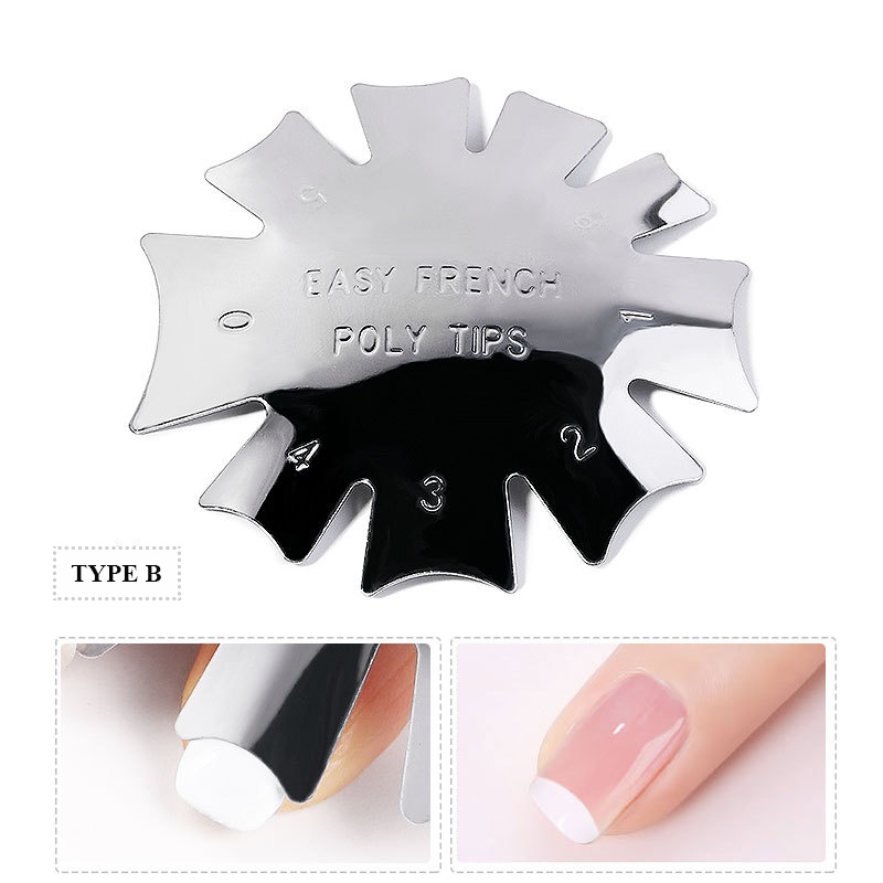 Pretty  ALAT NAIL ART EASY FRENCH POLY TIPS/CETAKAN KUTEK UNTUK KUKU MANICURE PEDICURE/NAIL TIP