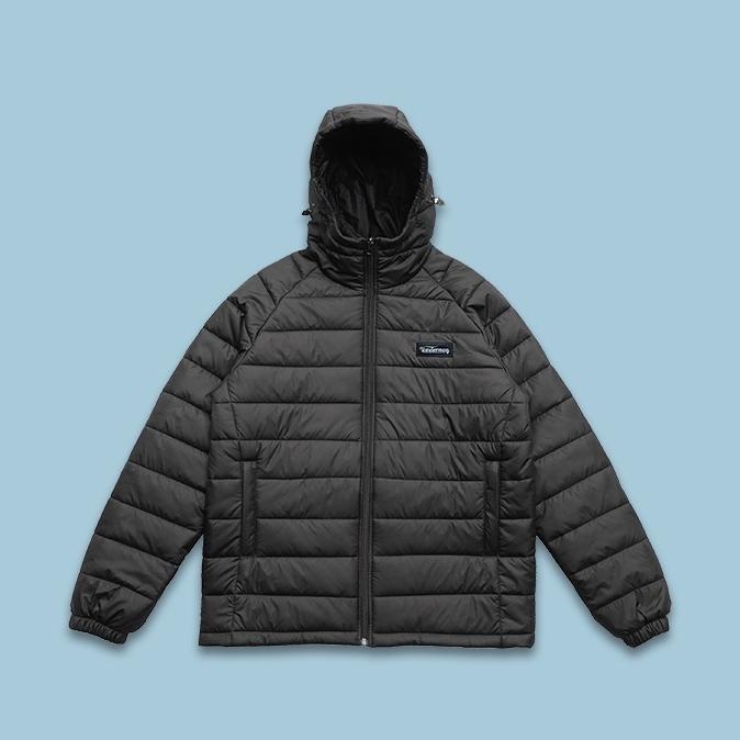 Jaket Puffer Hitam  / Jaket Parasut / Jaket Tebal / Jaket Puffer Army