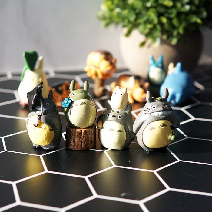 Figure Pajangan Figurine Totoro Versi Pohon Isi 10 Pc Topper Kue Ultah