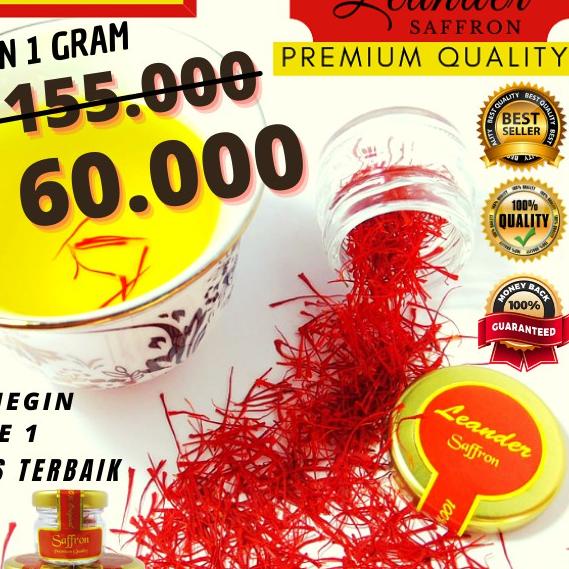 

✼ SAFFRON PREMIUM SPESIAL SUPER NEGIN GRADE A 1 GRAM IRAN Bunga safron sapron zafron shaffron Original 100% ➯