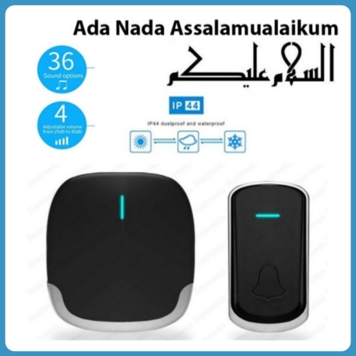 Terlaris Bel Bel Rumah - Doorbell Wireless Nada Dering Assalamualaikum Waterproof