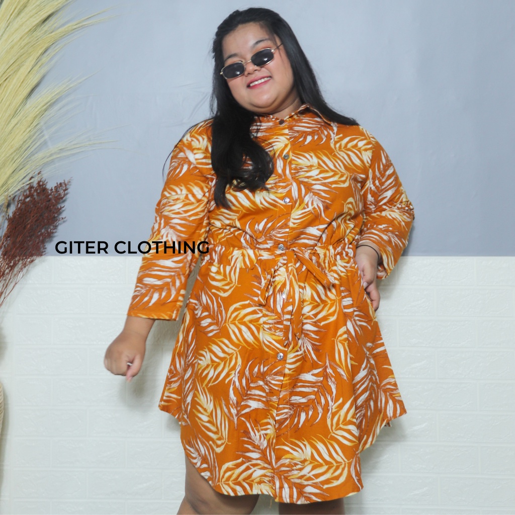 Tunik Floral bahan katun linen by giter's clothing