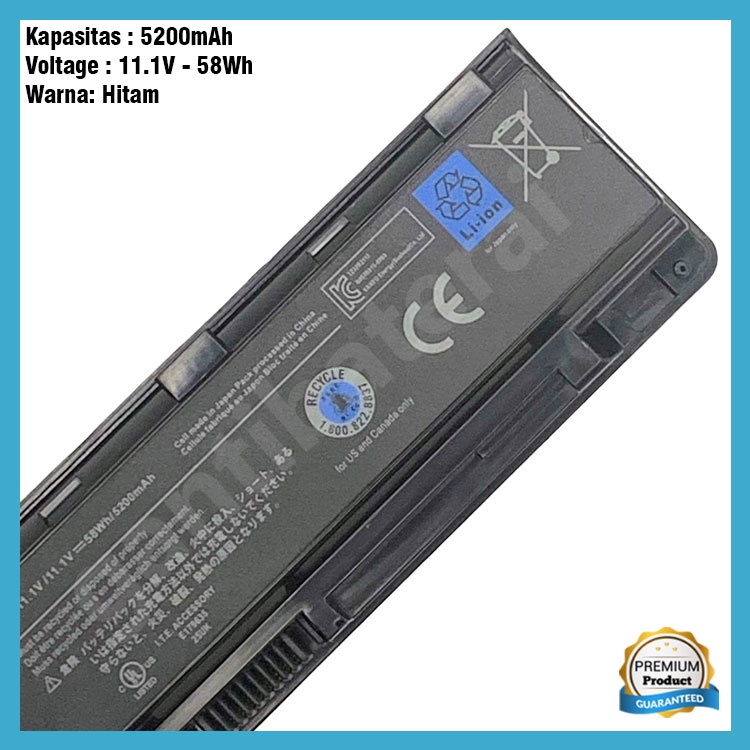 Baterai Toshiba Satellite P840 P840T P845 P845T PA5024