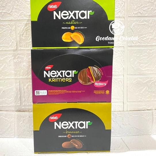 

New Dealm3M7y Nabati Nextar Brownies Krimero Nastar Nanas / Brownies / Strawberry / Blueberry - 1 Box (10 pcs X 34gr)