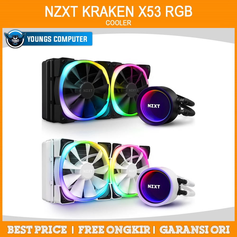 NZXT Kraken X53 RGB | 240mm AIO Liquid CPU Cooler with RGB Black/White