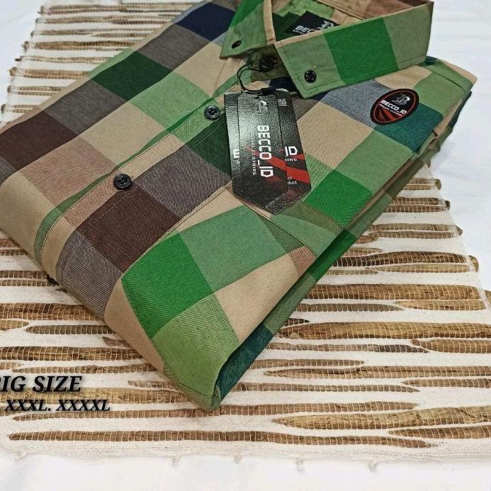 ♖ kemeja pria kotak-kotak - kemeja lengan pendek - kemeja disro - kemeja big size ✰