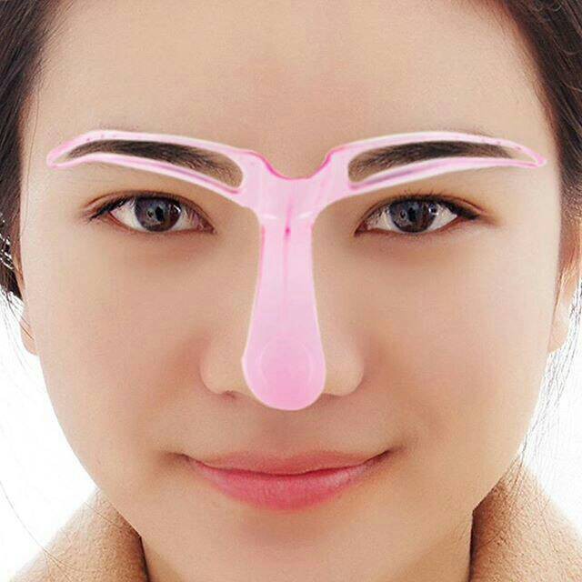 FYGALERY HL0047 Alat Cetakan Alis Wanita Gagang Eyebrow Template Gambar Praktis Murah