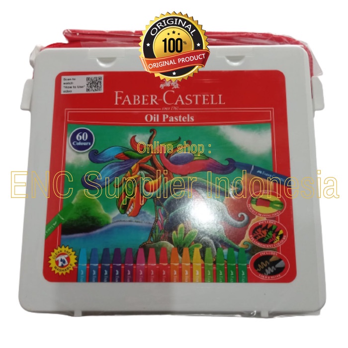 

Crayon Crayon Oil Pastels Faber Castell Putih 60 Warna Box Kotak Putih