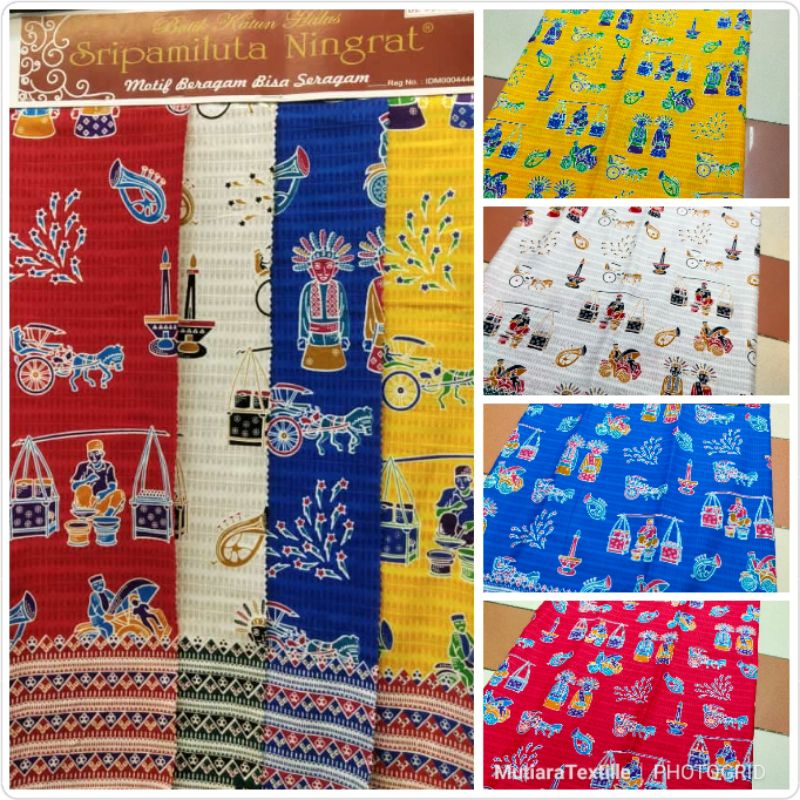 

New Batik Motif Ondel-ondel Sripamiluta ningrat. Bahan Kain Batik Tradisional Ondel - Ondel Betawi