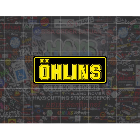 Cutting Sticker Ohlins 8 Cm Untuk Motor Mobil