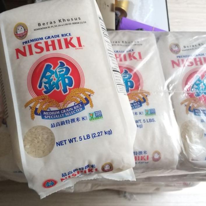 

☎ NISHIKI Premium Grade Rice 2.27kg Beras Jepang Original Sushi Onigiri 5lb ♤