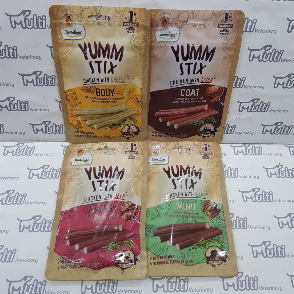 

Nycyta Home Dentalight Yumm Stix 50Gr Dog Treat Snack Anjing